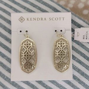 NWT Kendra Scott Gold Elle Filigree Earrings